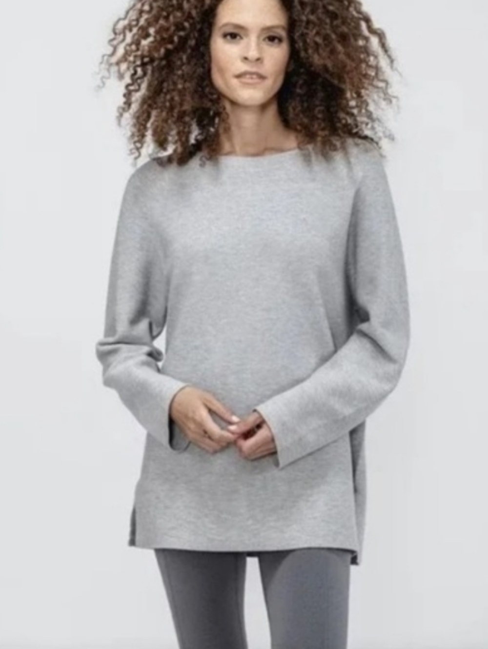 Ministry of Supply 3D Print-Knit Slouchy Sweater - Grey